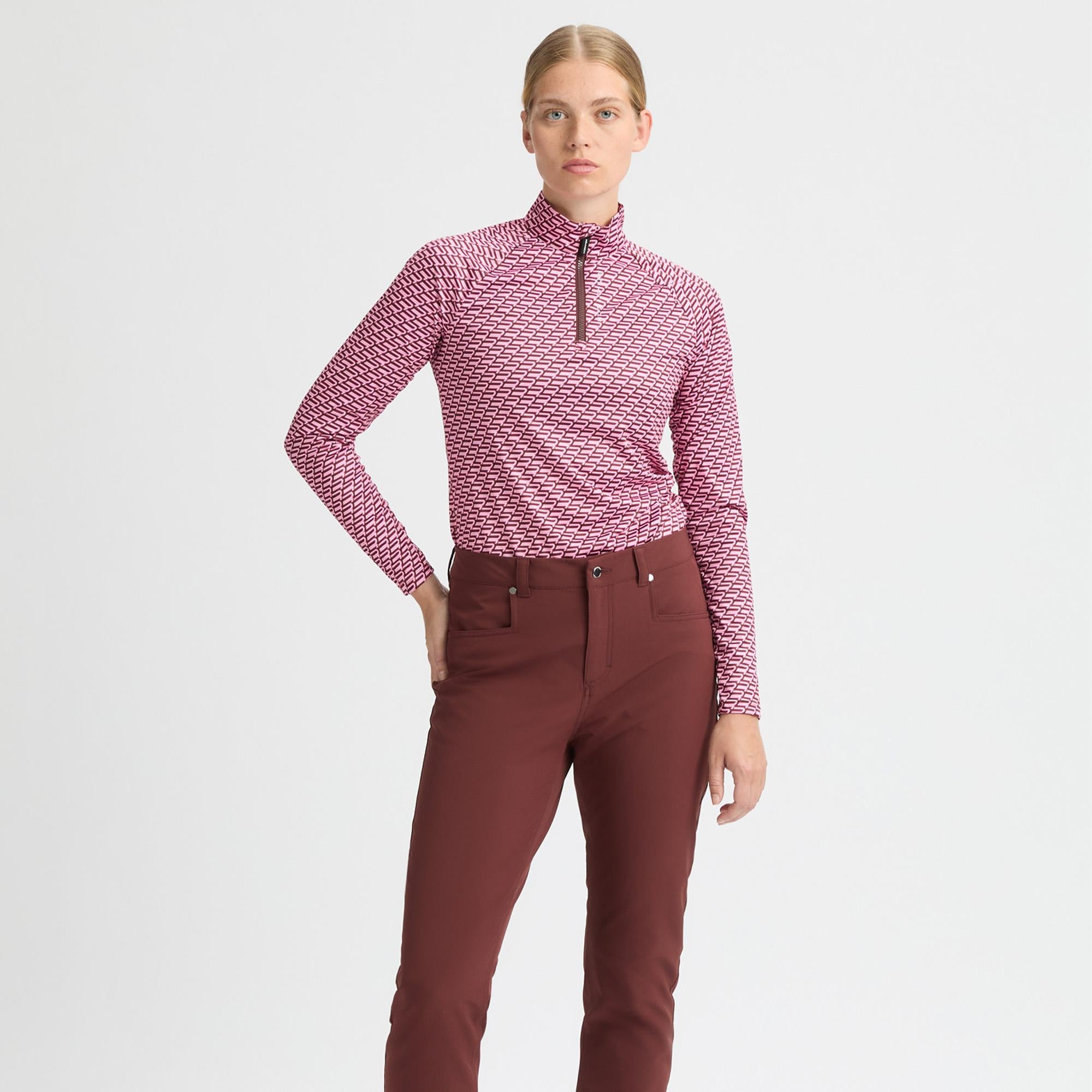Rohnisch Chie Brushed Ladies Winter Golf Trousers Bitter Chocolate 30 Inch